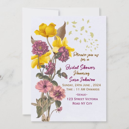 Bridal Shower Invitations Kaart (Voorkant)