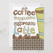 Bridal Shower Invitations of Coffee Luncheon Event Kaart (Voorkant)