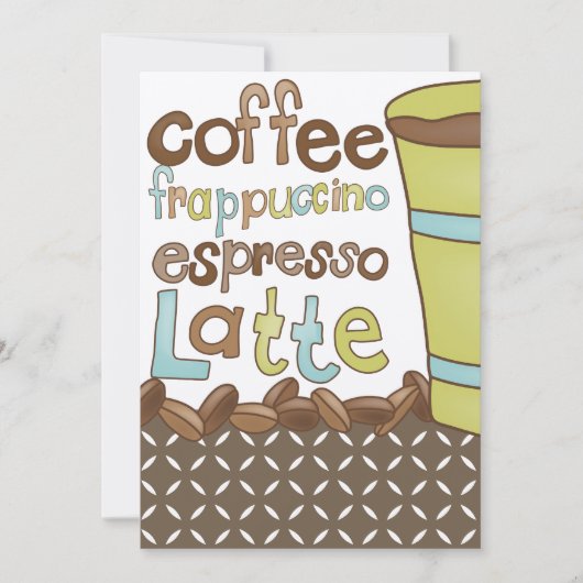 Bridal Shower Invitations of Coffee Luncheon Event Kaart (Voorkant)