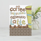 Bridal Shower Invitations of Coffee Luncheon Event Kaart (Staand voorkant)