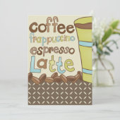 Bridal Shower Invitations of Coffee Luncheon Event Kaart (Staand voorkant)