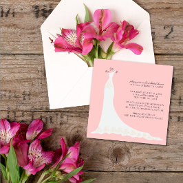 Bridal Shower Invitations {Peach} Kaart