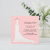 Bridal Shower Invitations {Peach} Kaart (Staand voorkant)
