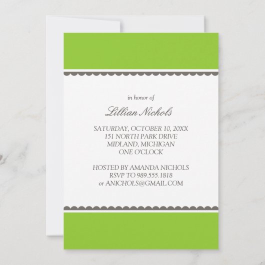 Bridal Shower Invitations {Rood-Headed Bride} Kaart (Achterkant)