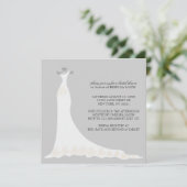 Bridal Shower Invitations {Silver} Kaart (Staand voorkant)