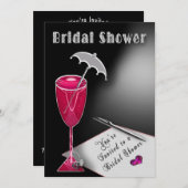 Bridal Shower Invitations - Umbrella of Fun Kaart (Voorkant / Achterkant)
