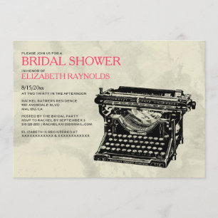 Bridal Shower Invitations voor ritsschrijfmachines Kaart