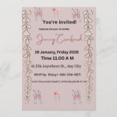 Bridal Shower Invite | Editable Digital Template | Kaart (Voorkant)