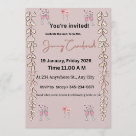 Bridal Shower Invite | Editable Digital Template | Kaart