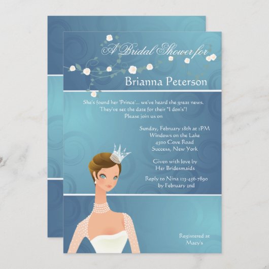 Bridal Shower Kaart (Voorkant / Achterkant)