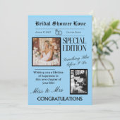 BRIDAL SHOWER LOVE CARD (+Download option) Kaart (Staand voorkant)
