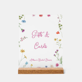 Bridal Shower "love in bloom" Gifts & Cards Acryl Bord