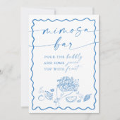 Bridal Shower Mimosa Bar Sign, Farmers Market  Kaart (Voorkant)