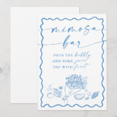 Bridal Shower Mimosa Bar Sign, Farmers Market  Kaart (Voorkant / Achterkant)