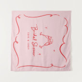 Bridal shower modern natural elegant handwritten wandkleed (Voorkant (horizontaal))