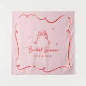 Bridal shower modern natural elegant handwritten wandkleed (Voorkant)