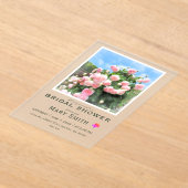 Bridal Shower (Pink Rose) Acryl Uitnodigingen (Laagn)
