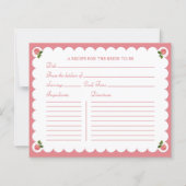 Bridal Shower Recipe Card Elegant Rose Dusty Pink (Voorkant)