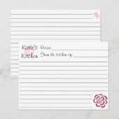 Bridal Shower Recipe Cards Briefkaart (Voorkant / Achterkant)