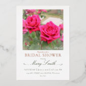 Bridal Shower (Red Rose) Folie Uitnodiging (Voorkant)