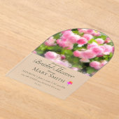 Bridal Shower (Rosa Jasmina) Acryl Uitnodigingen (Laagn)