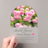 Bridal Shower (Rosa Jasmina) Acryl Uitnodigingen (Insitu (Draagbaar))