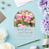 Bridal Shower (Rosa Jasmina) Acryl Uitnodigingen (Insitu (Huwelijk))