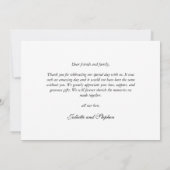 Bridal shower rosa oro floral Foam Boards Bedankkaart (Achterkant)