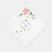 Bridal Shower rose gold floral eucalyptus luncheon Servet (Hoek)