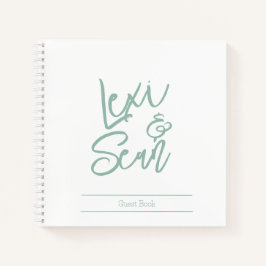 Bridal Shower Sage Green Spiral Notebook Notitieboek