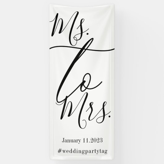 Bridal shower simple script big spandoek (Verticaal)