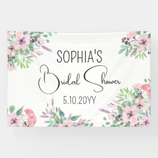 Bridal Shower Smelling Flowers Banner