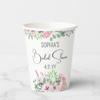Bridal Shower Smelling Flowers Paper Cup Papieren Bekers