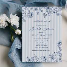 Bridal Shower Something Blue Party Invitation Kaart