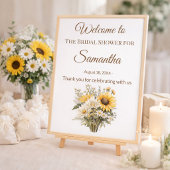 Bridal Shower Summer Daisy Sunflower Welcome Sign