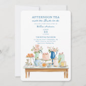Bridal Shower Tea Party Invitation Illustration Kaart (Voorkant)