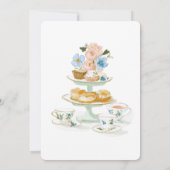 Bridal Shower Tea Party Invitation Kaart (Achterkant)