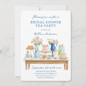 Bridal Shower Tea Party Invitation Kaart (Voorkant)