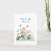 Bridal Shower Tea Party Invitation Thank You Card (Voorkant)