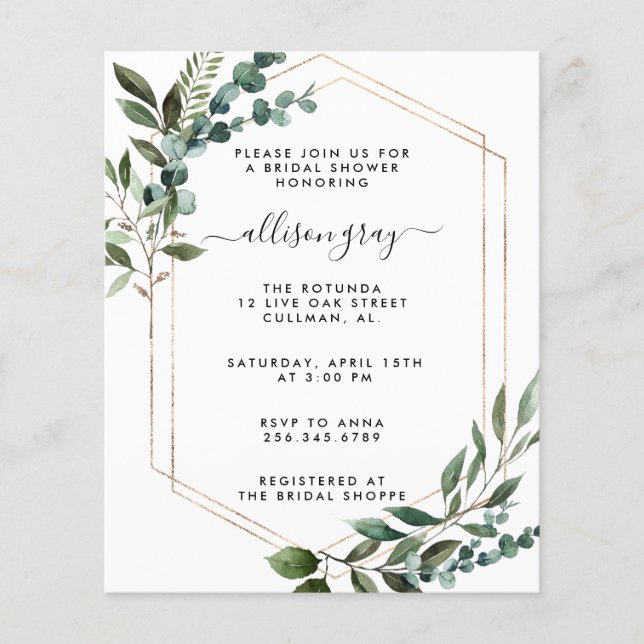 Bridal Shower-uitnodiging (Voorkant)