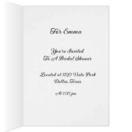 Bridal Shower-uitnodiging (Binnen (Rechts))