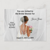 Bridal Shower-uitnodiging. Bewerkbare tekst en afb Briefkaart (Voorkant)