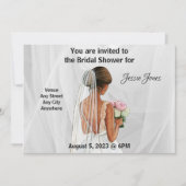 Bridal Shower-uitnodiging. Bewerkbare tekst en afb Kaart (Voorkant)