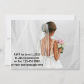 Bridal Shower-uitnodiging. Bewerkbare tekst en afb Kaart (Achterkant)