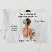 Bridal Shower-uitnodiging. Bewerkbare tekst en afb Kaart (Voorkant / Achterkant)