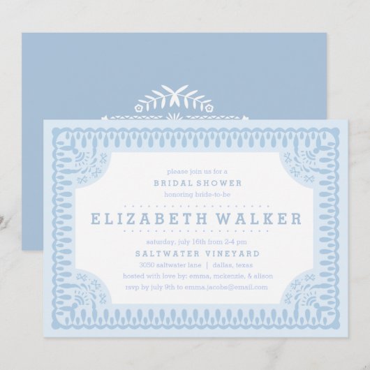 Bridal Shower-uitnodiging | Fiesta Olé Kaart (Voorkant / Achterkant)