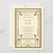 Bridal Shower-uitnodiging, geweldig Gatsby metal-i Kaart (Voorkant)