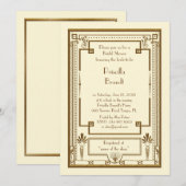 Bridal Shower-uitnodiging, geweldig Gatsby metal-i Kaart (Voorkant / Achterkant)