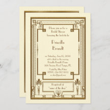 Bridal Shower-uitnodiging, geweldig Gatsby metal-i