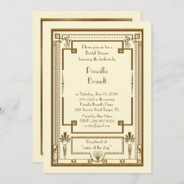 Bridal Shower-uitnodiging, geweldig Gatsby metal-i Kaart
